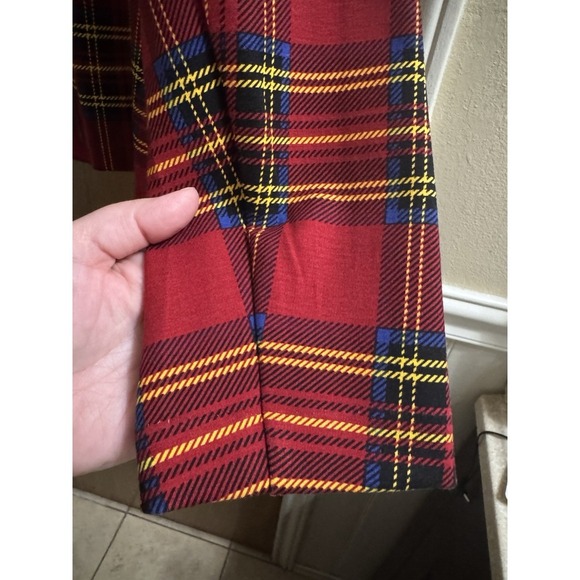 Torrid Betsey Johnson Blazer Women 00 Red Plaid Preppy Academia Jacket M/L *READ - Picture 8 of 12